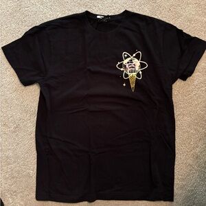 Billionaire Boys Club Black Ice Cream T-Shirt with front and back graphics.